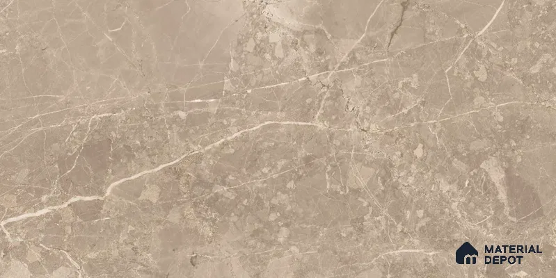 Marble Floor & Wall Tile TL 12710 C Omani Tawn 4 ft x 2 ft Glossy Finish Vitrified Tile - 9 mm | 4 Random Design