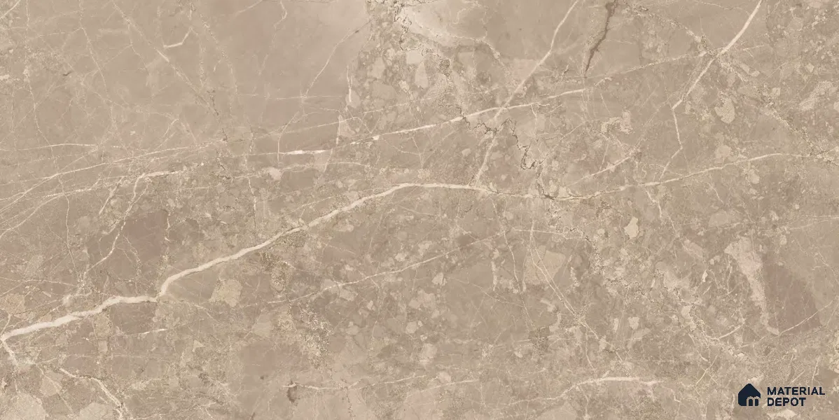 Marble Floor & Wall Tile TL 12710 C Omani Tawn 4 ft x 2 ft Glossy Finish Vitrified Tile - 9 mm | 4 Random Design