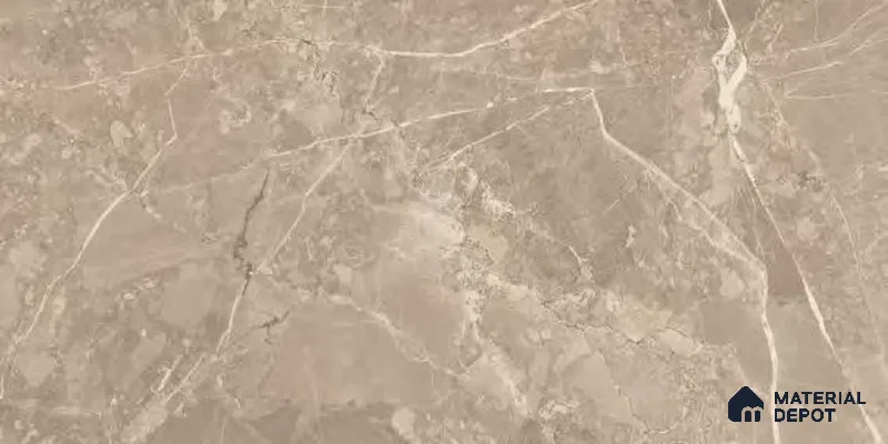 Marble Floor & Wall Tile TL 12710 C Omani Tawn 4 ft x 2 ft Glossy Finish Vitrified Tile - 9 mm | 4 Random Design