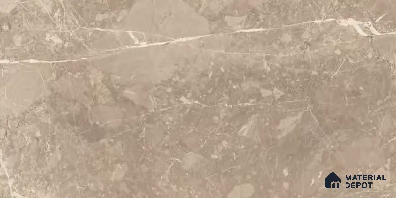 Marble Floor & Wall Tile TL 12710 C Omani Tawn 4 ft x 2 ft Glossy Finish Vitrified Tile - 9 mm | 4 Random Design