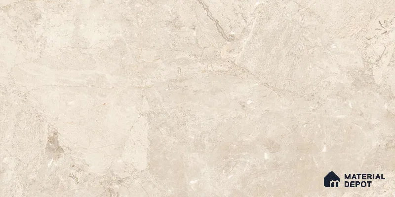 Marble Floor & Wall Tile TL 12705 C Pizar Crema 4 ft x 2 ft Glossy Finish Vitrified Tile - 9 mm | 6 Random Design