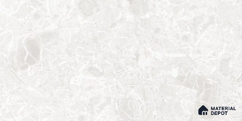 Marble Floor & Wall Tile TL 12708 B Embrace Bianco 4 ft x 2 ft Glossy Finish Vitrified Tile - 9 mm | 5 Random Design