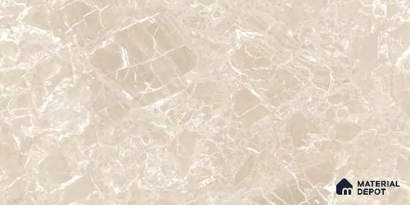 Marble Floor & Wall Tile TL 12708 Embrace Beige 4 ft x 2 ft Glossy Finish Vitrified Tile - 9 mm | 5 Random Design