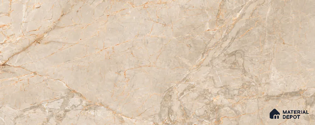 Marble Floor & Wall Tile TL 12785 B Zorani Crema 4 ft x 2 ft Carving Matte Finish Vitrified Tile - 9 mm | 6 Random Design
