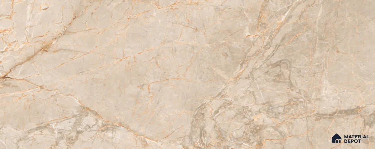Marble Floor & Wall Tile TL 12785 B Zorani Crema 4 ft x 2 ft Carving Matte Finish Vitrified Tile - 9 mm | 6 Random Design
