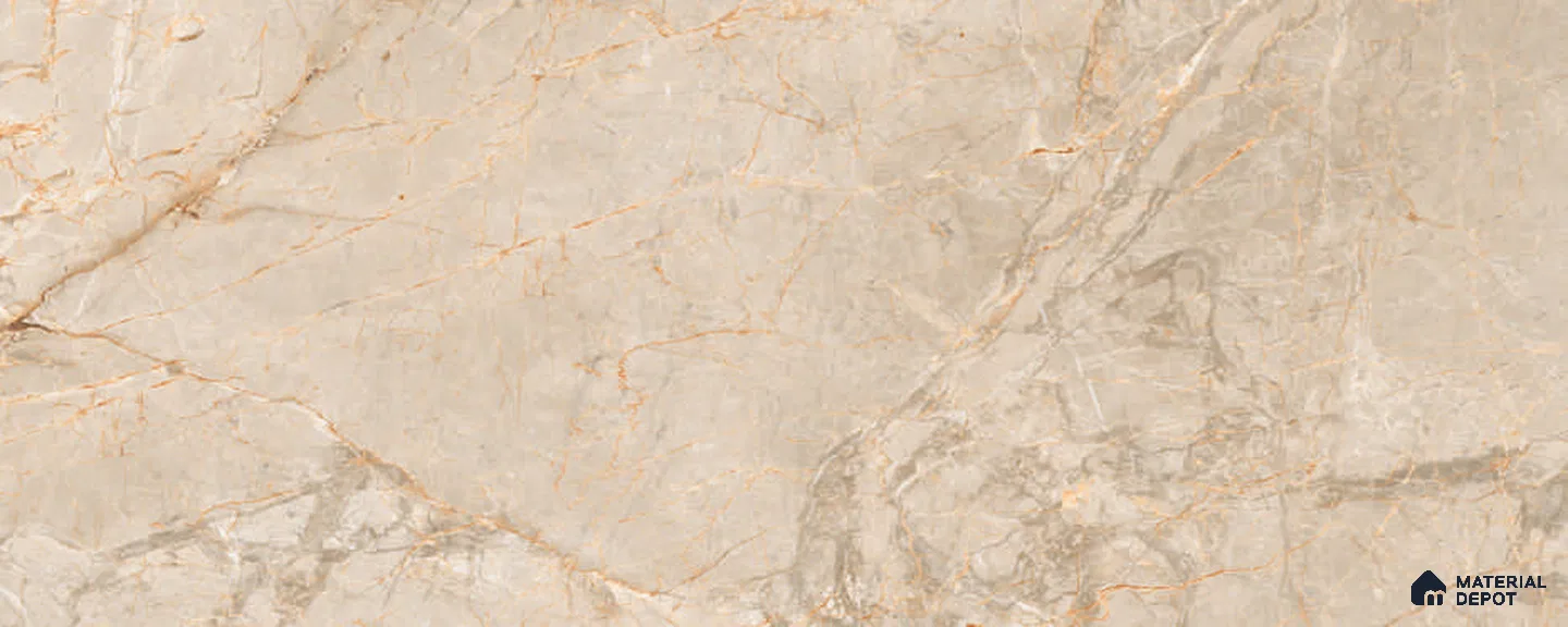 Marble Floor & Wall Tile TL 12785 B Zorani Crema 4 ft x 2 ft Carving Matte Finish Vitrified Tile - 9 mm | 6 Random Design