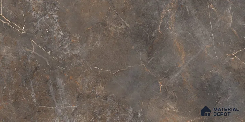 Marble Floor & Wall Tile TL 12775 E Visbi Copper 4 ft x 2 ft Carving Matte Finish Vitrified Tile - 9 mm
