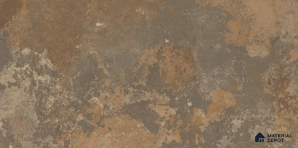 Rustic Floor & Wall Tile TL 12779 B Metal Rust 4 ft x 2 ft Carving Matte Finish Vitrified Tile - 9 mm