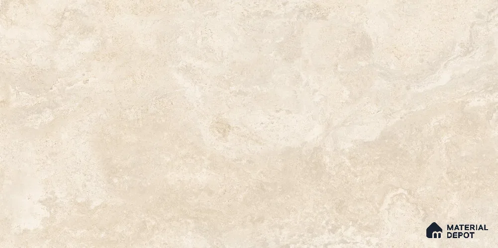 Marble Floor & Wall Tile TL 12776 Cyrus Crema 4 ft x 2 ft Carving Matte Finish Vitrified Tile - 9 mm