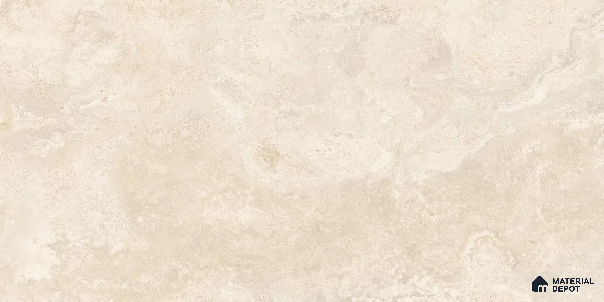 Marble Floor & Wall Tile TL 12776 Cyrus Crema 4 ft x 2 ft Carving Matte Finish Vitrified Tile - 9 mm