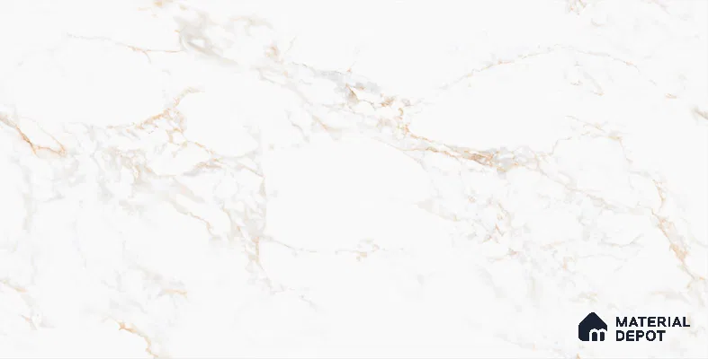 Marble Wall & Floor Tile TL 13428 Statuario Dior Base 4 ft x 2 ft Matte Finish Vitrified Tile - 9 mm | Suitable For Kitchen, Bathroom, Balcony