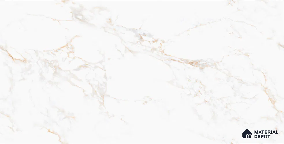 Marble Wall & Floor Tile TL 13428 Statuario Dior Base 4 ft x 2 ft Matte Finish Vitrified Tile - 9 mm | Suitable For Kitchen, Bathroom, Balcony