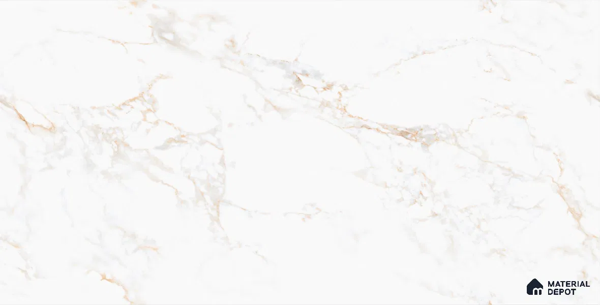 Marble Wall & Floor Tile TL 13428 Statuario Dior Base 4 ft x 2 ft Matte Finish Vitrified Tile - 9 mm | Suitable For Kitchen, Bathroom, Balcony