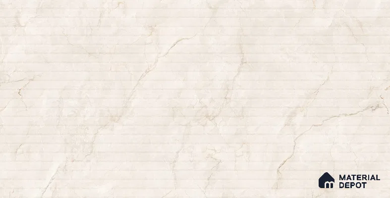 Marble Punched Wall Tile TL 13430 B Storm Beige Strip 4 ft x 2 ft Matte Finish Vitrified Tile - 9 mm | Suitable For Kitchen, Bathroom, Balcony