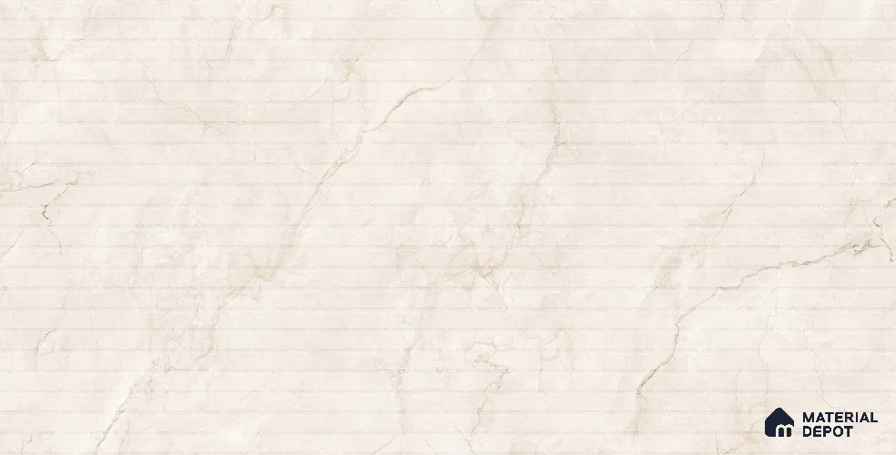 Marble Punched Wall Tile TL 13430 B Storm Beige Strip 4 ft x 2 ft Matte Finish Vitrified Tile - 9 mm | Suitable For Kitchen, Bathroom, Balcony