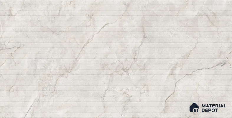Marble Punched Wall Tile TL 13430 D Storm Silver Strip 4 ft x 2 ft Matte Finish Vitrified Tile - 9 mm | Suitable For Kitchen, Bathroom, Balcony