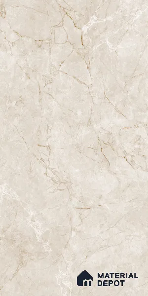 Marble Floor & Wall Tile TL 12959 Bonita Crema 4 ft x 2 ft Matte Finish Vitrified Tile - 9 mm | 4 Random Design | Suitable For Accent/Feature Wall, Kitchen, Dining Area