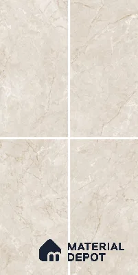 Marble Floor & Wall Tile TL 12959 Bonita Crema 4 ft x 2 ft Matte Finish Vitrified Tile - 9 mm | 4 Random Design | Suitable For Accent/Feature Wall, Kitchen, Dining Area