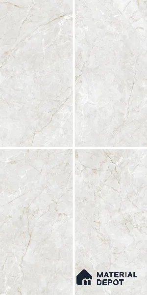 Marble Floor & Wall Tile TL 12959 B Bonita Grey 4 ft x 2 ft Matte Finish Vitrified Tile - 9 mm | 4 Random Design | Suitable For Accent/Feature Wall, Kitchen, Dining Area