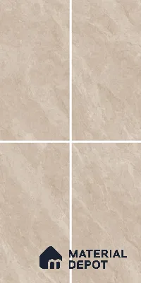 Marble Floor & Wall Tile TL 12960 Endura Beige 4 ft x 2 ft Matte Finish Vitrified Tile - 9 mm | 4 Random Design | Suitable For Accent/Feature Wall, Kitchen, Dining Area