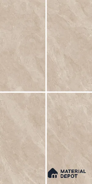 Marble Floor & Wall Tile TL 12960 Endura Beige 4 ft x 2 ft Matte Finish Vitrified Tile - 9 mm | 4 Random Design | Suitable For Accent/Feature Wall, Kitchen, Dining Area