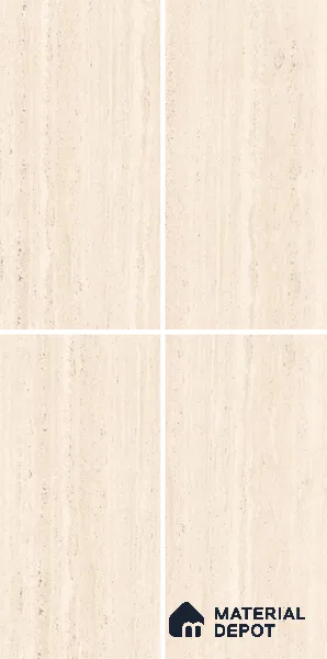 Marble Floor & Wall Tile TL 12957 B Akota Crema 4 ft x 2 ft Matte Finish Vitrified Tile - 9 mm | 4 Random Design | Suitable For Accent/Feature Wall, Kitchen, Dining Area