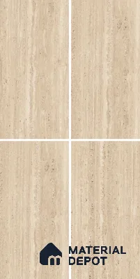 Marble Floor & Wall Tile TL 12957 Akota Brown 4 ft x 2 ft Matte Finish Vitrified Tile - 9 mm | 4 Random Design | Suitable For Accent/Feature Wall, Kitchen, Dining Area