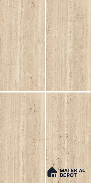Marble Floor & Wall Tile TL 12957 Akota Brown 4 ft x 2 ft Matte Finish Vitrified Tile - 9 mm | 4 Random Design | Suitable For Accent/Feature Wall, Kitchen, Dining Area