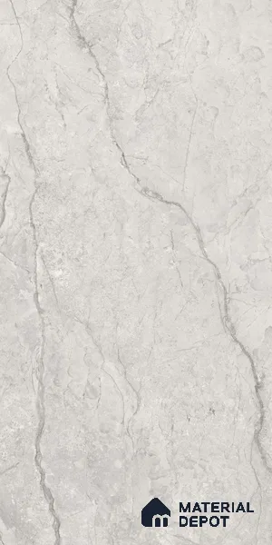 Marble Floor & Wall Tile TL 12958 Dollo Grey 4 ft x 2 ft Matte Finish Vitrified Tile - 9 mm | 4 Random Design | Suitable For Accent/Feature Wall, Kitchen, Dining Area
