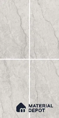 Marble Floor & Wall Tile TL 12958 Dollo Grey 4 ft x 2 ft Matte Finish Vitrified Tile - 9 mm | 4 Random Design | Suitable For Accent/Feature Wall, Kitchen, Dining Area