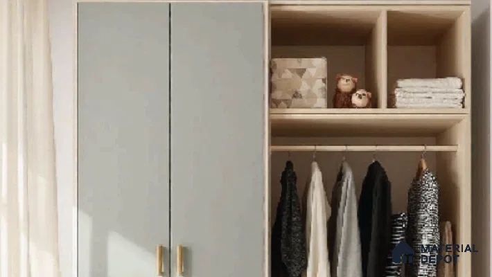 Soft White Solid Colors look LM 23972 8 ft x 4 ft Matte Finish Decorative Laminate - 1 mm | Suitable for TV Unit, Wardrobe, Kitchen Cabinets