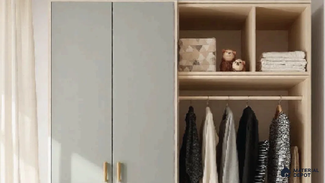 Soft White Solid Colors look LM 23972 8 ft x 4 ft Matte Finish Decorative Laminate - 1 mm | Suitable for TV Unit, Wardrobe, Kitchen Cabinets