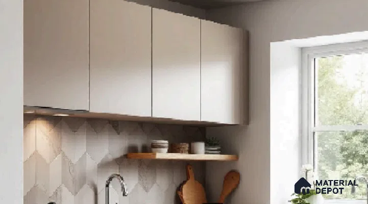 Off White Solid Colors look LM 23973 8 ft x 4 ft Matte Finish Decorative Laminate - 1 mm | Suitable for TV Unit, Wardrobe, Kitchen Cabinets