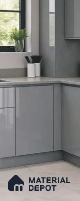 Cool Grey Solid Colors look LM 23974 8 ft x 4 ft Matte Finish Decorative Laminate - 1 mm | Suitable for TV Unit, Wardrobe, Kitchen Cabinets
