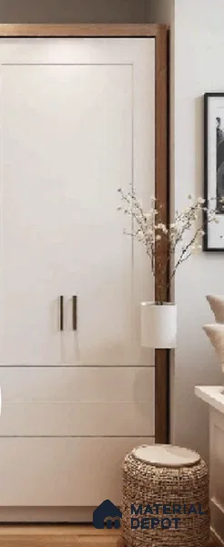 Off White Solid Colors look LM 23975 8 ft x 4 ft Matte Finish Decorative Laminate - 1 mm | Suitable for TV Unit, Wardrobe, Kitchen Cabinets