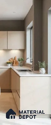 Light Beige Solid Colors look LM 23977 8 ft x 4 ft Matte Finish Decorative Laminate - 1 mm | Suitable for TV Unit, Wardrobe, Kitchen Cabinets