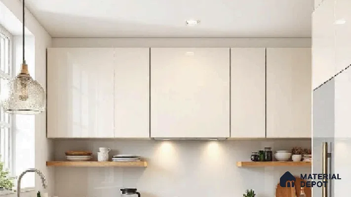 Warm Beige Solid Colors look LM 23978 8 ft x 4 ft Matte Finish Decorative Laminate - 1 mm | Suitable for TV Unit, Wardrobe, Kitchen Cabinets