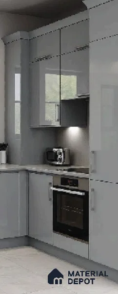 Pale Grey Solid Colors look LM 23979 8 ft x 4 ft Matte Finish Decorative Laminate - 1 mm | Suitable for TV Unit, Wardrobe, Kitchen Cabinets