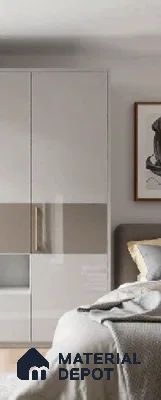 Warm Light Grey Solid Colors look LM 23983 8 ft x 4 ft Matte Finish Decorative Laminate - 1 mm | Suitable for TV Unit, Wardrobe, Kitchen Cabinets