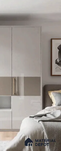 Warm Light Grey Solid Colors look LM 23983 8 ft x 4 ft Matte Finish Decorative Laminate - 1 mm | Suitable for TV Unit, Wardrobe, Kitchen Cabinets