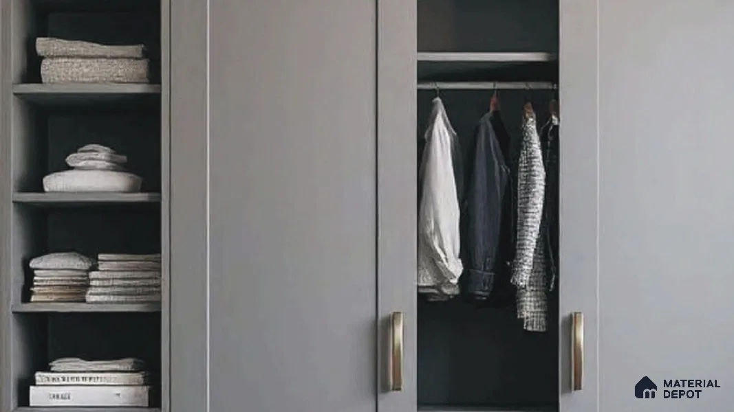 Warm Grey Solid Colors look LM 23986 8 ft x 4 ft Matte Finish Decorative Laminate - 1 mm | Suitable for TV Unit, Wardrobe, Kitchen Cabinets