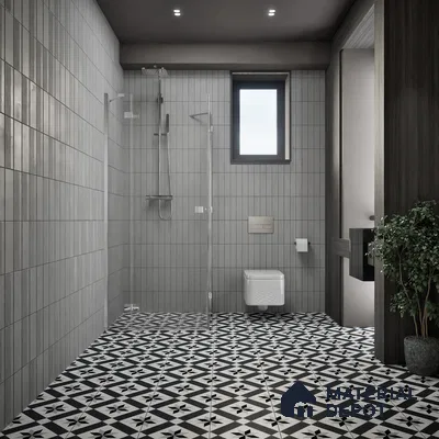 Moroccan Floor & Wall Tile TL 04367 Black & Grey 1 ft x 1 ft Matte Finish Ceramic Tile - 9 mm | Suitable For Kitchen, Bathroom, Dining Area | Please Expect a Slight Variation of Pattern