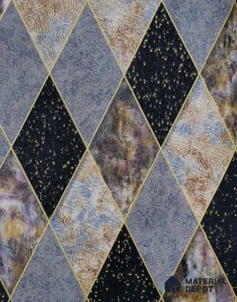 5534 | Lavender Black Harlequin Marble Non Woven Geometric Wallpaper - 10 Meter x 21 Inches, 57.41 Sq. Ft.