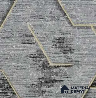 5538 | Grey & Gold Fractured Diamond Non Woven Patterned Wallpaper - 10 Meter x 21 Inches, 57.41 Sq. Ft.