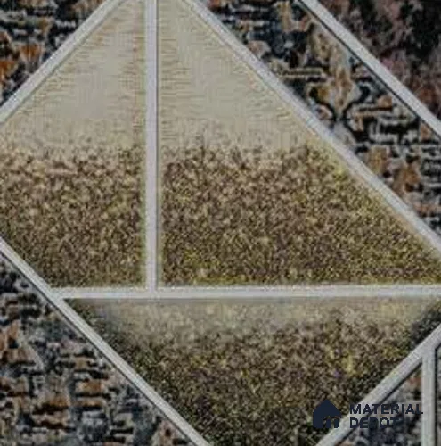 5543 | Bronze & Grey Origami Fold Non Woven Patterned Wallpaper - 10 Meter x 21 Inches, 57.41 Sq. Ft.