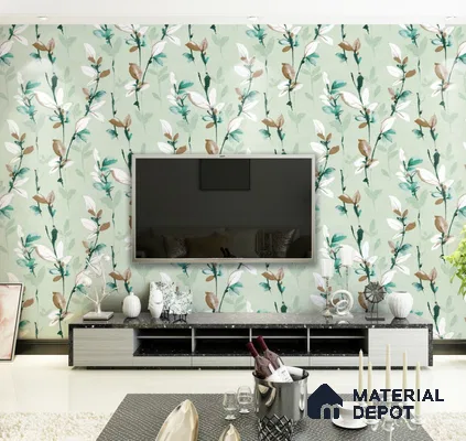 555117 | 10 Meter x 21 Inches Florals Look Wallpaper - 57.41 Sq. Ft. | Minimum 15% wastage during installation