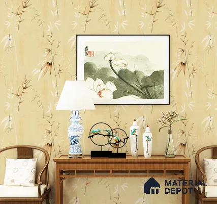 555125 | 10 Meter x 21 Inches Florals Look Wallpaper - 57.41 Sq. Ft. | Minimum 15% wastage during installation