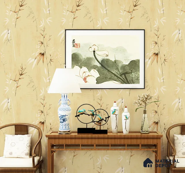 555125 | 10 Meter x 21 Inches Florals Look Wallpaper - 57.41 Sq. Ft. | Minimum 15% wastage during installation