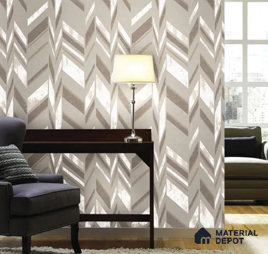 555159 | 10 Meter x 21 Inches Patterned Look Wallpaper - 57.41 Sq. Ft. | Minimum 15% wastage during installation