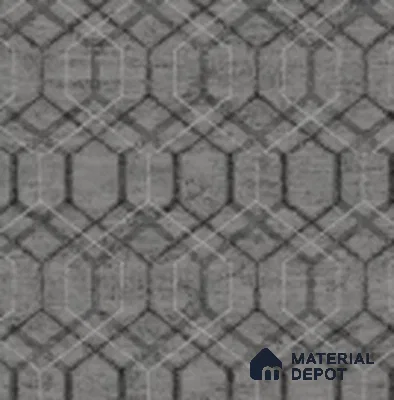 555160 | Charcoal Grey Honeycomb Trellis Non Woven Patterned Wallpaper - 10 Meter x 21 Inches, 57.41 Sq. Ft. (Min. 15% Wastage)